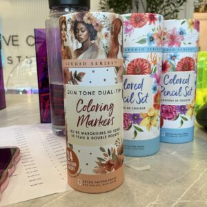 Skin tone dual tip coloring markers