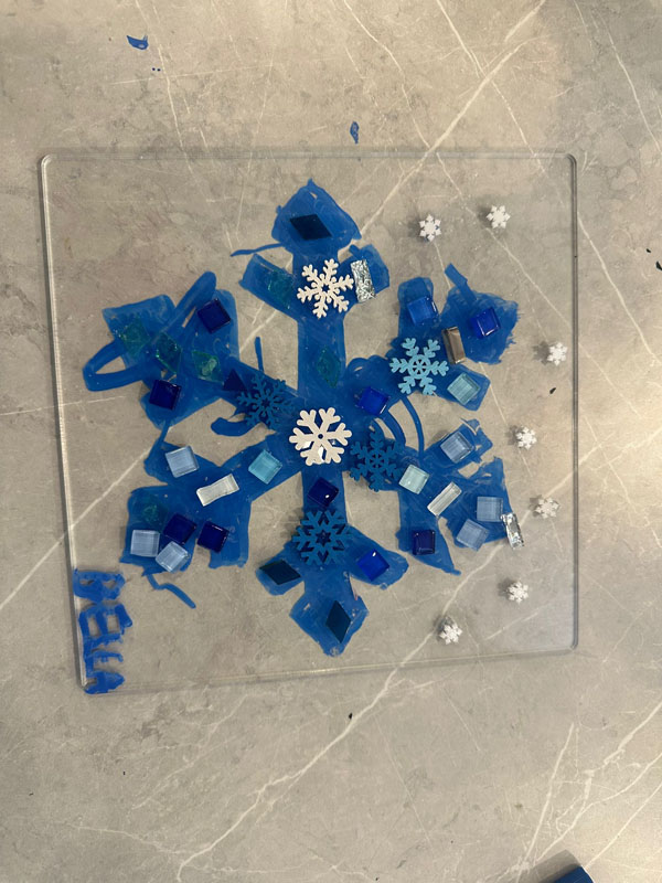 Shimmering Mosaic Snowflakes