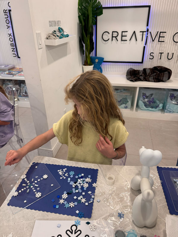 Shimmering Mosaic Snowflakes