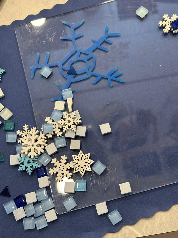 Shimmering Mosaic Snowflakes